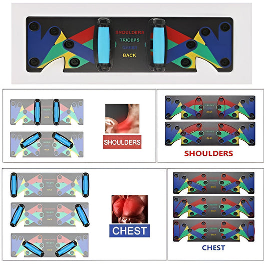 Push-Up Board – 9-in-1 Color-Coded System for Full Upper Body Workout